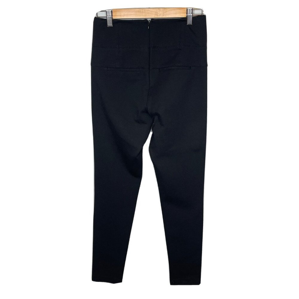 Veronica Beard Black Harlequin High Waisted Back Zip Stretch Trouser Pants 6 - Picture 3 of 8